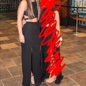 Black Two Piece Prom Dress